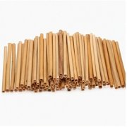 Amosfun 50Pcs Natural Straw Drinking Straws for Parties, Bars, and Home Use Light Brown