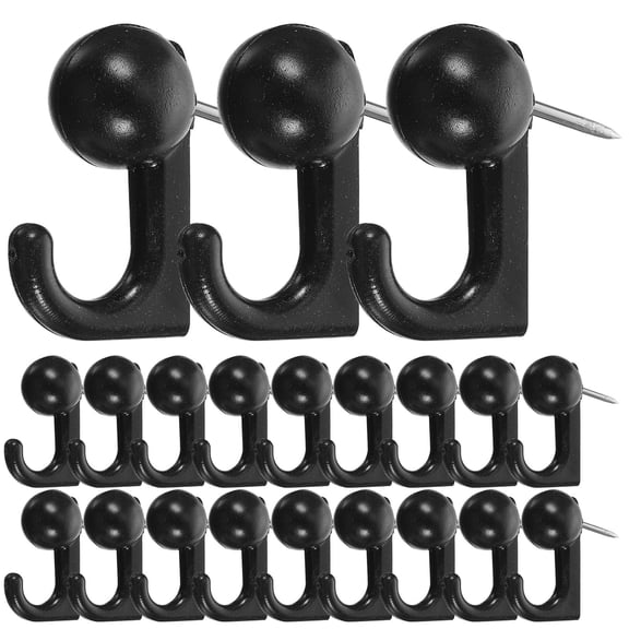 Amosfun 50Pcs Push Pin Hooks with Steel Needles for Cork Board and Wall Organization