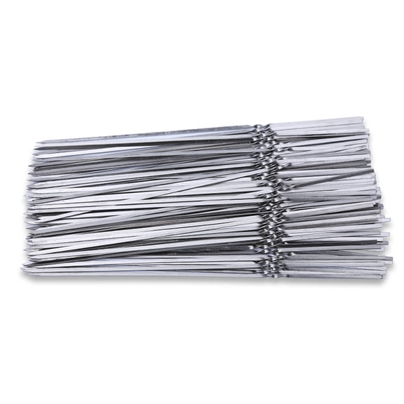 Amosfun 50Pcs Reusable Stainless Steel Barbecue Skewers Rust Free Plated Silver Skewers