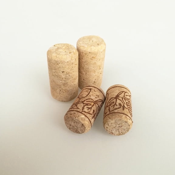 Amosfun Natural Wine Corks, Light Brown Wooden, Decorative Pattern, 50Pcs