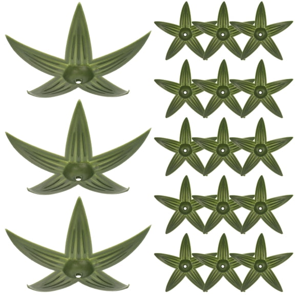 Amosfun 50- Artificial Flower Sepals Plastic Craft Supplies for Floral Arrangements and Home Decoration