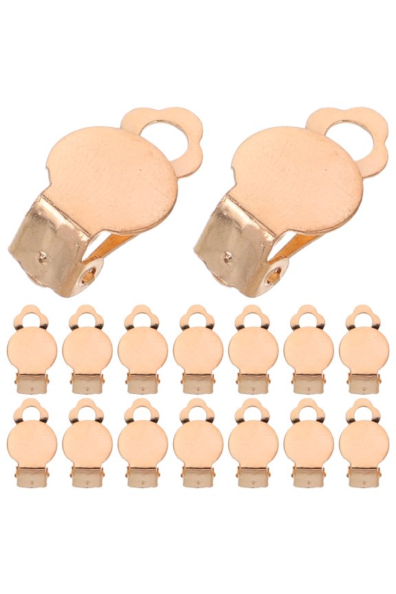 50pcs Clip-On Earrings Set for Women Non-Pierced Iron Flat Style Daily Wear Fashion Accessories