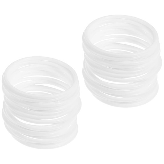 Amosfun 50Pcs Durable White Plastic Rings for Macrame Dream Catcher Hoop DIY Wall Hanging Decor