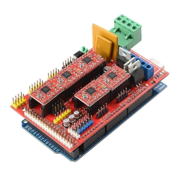 Amosfun 5-Piece 3D Printer Kit with A4988 Stepper and RAMPS 1.4 Controller for Home and Projects