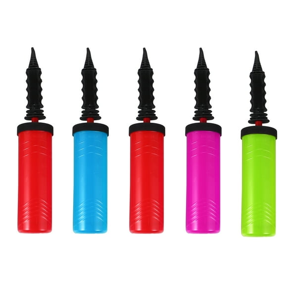 Amosfun 5Pcs Balloon Pump Inflation Devices Portable Pump Non Leaking Assorted Color For Celebrations Inflate Balloons