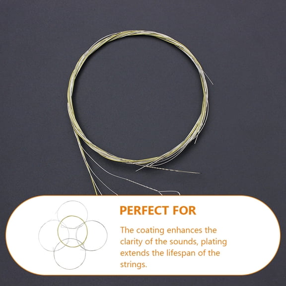 Amosfun 5-Pack Coated Copper Alloy Banjo Strings Set for 5-String Banjo Replacement, and
