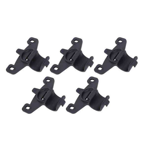 Amosfun 5Pcs Bike Pump Fixing Clip with Elastic Band Black Universal Frame Mount