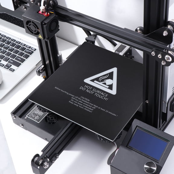 Amosfun 5Pcs 3D Printer Plate Black Printing Build Surface Sheet for Heatbed Adhesion and Removal
