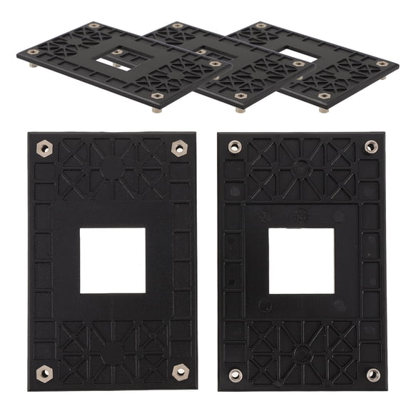 Amosfun 5-Pack CPU Cooler Backplate, Black Insulated Plastic Mounting Bracket for Desktop PC Air Cooler Motherboard Support
