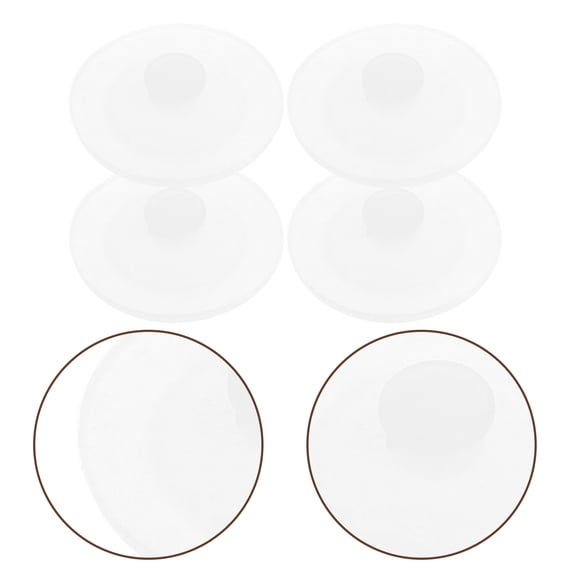 Amosfun 5Pcs Transparent Silicone Spill Stopper Replacement Caps for Water Bottle Leak Prevention