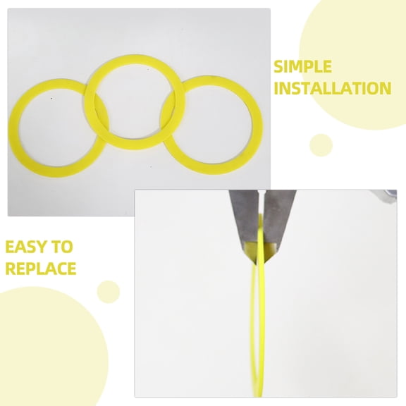 Amosfun 5Pcs Flush Valve Seal Replacement Ring for Toilet Tank Yellow Leak Resistant Seal