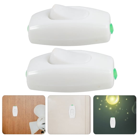 Amosfun 5Pcs Inline Cord Switch Plastic White Light Switching Users of Lighting Devices