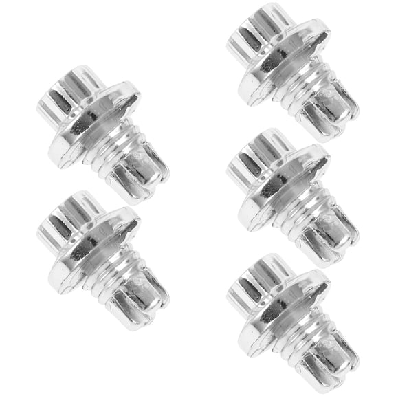 Amosfun 5Pcs Tire Nuts Set Plastic Silver Car Wheel Hub Nuts Trendy Style