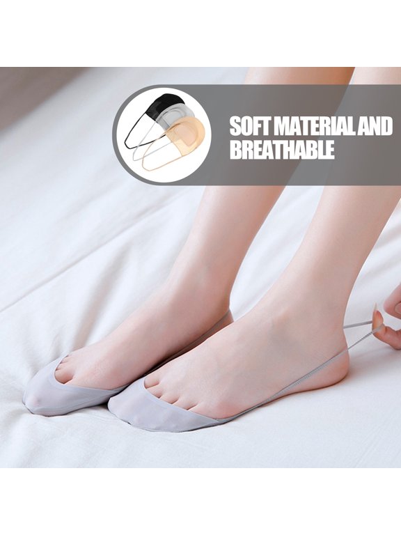 6 Pairs Women's Seamless Breathable Socks, Chinlon Skin Tone, Lightweight for Spring and Wear