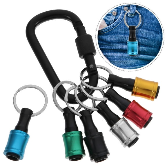 Amosfun 6-Piece Aluminum Keychain Extenders Set Key Holders for Everyday Use and General Users