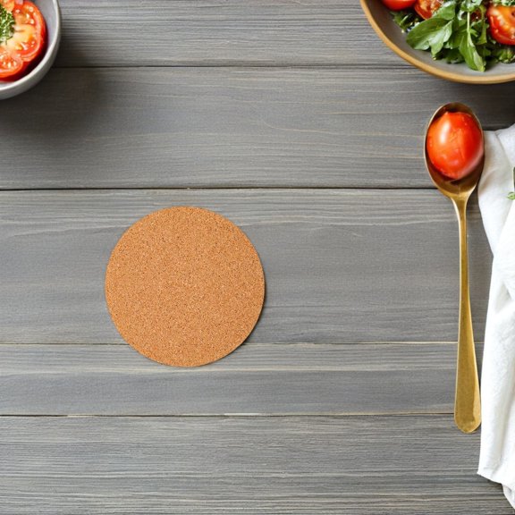 Amosfun 60Pcs Easy Install Peel and Stick Cork Circles for Heat Protection and DIY Coaster Projects
