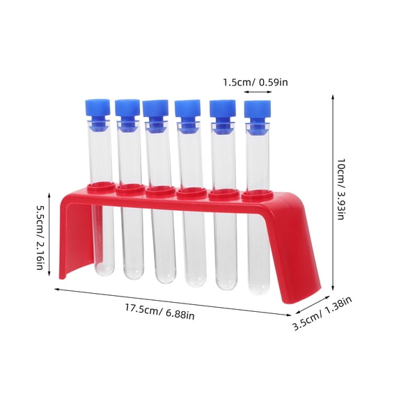 Amosfun 6-Pack Assorted Color Plastic Test Tubes for Kids Science Experiments, and School Lab Projects