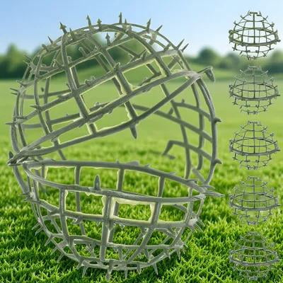 Amosfun 6Pcs Decorative Flower Arrangement Rack Green Plastic Topiary Cage for Wedding