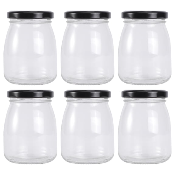 FONDOTIN Glass Bottles for Kitchen Use with Premium Covers Assorted Color Iron and Glass 6 Pieces