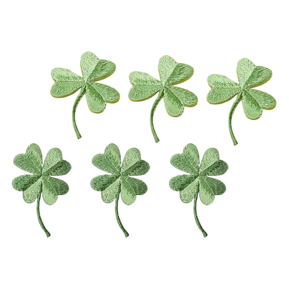 Amosfun 6Pcs Embroidery Patch Stickers for Bags Clothes and DIY Decoration