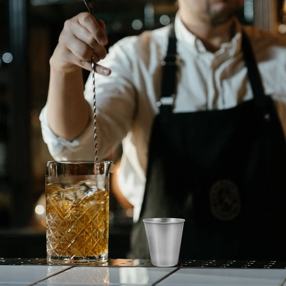 Amosfun 6Pcs Metal Shot Glasses Stainless Steel Cups for Outdoor Bar and Home Use