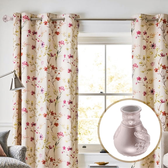 Amosfun Luxurious Rose Plated Gold Acrylic Drape Rod Finals Dirt Protection for Home 6Pcs