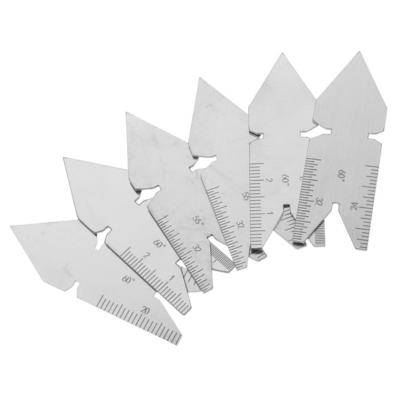 Amosfun 6-Piece Stainless Steel Thread Center Gauge Set with 55 and 60 Angles for Accurate Workshop Measurement