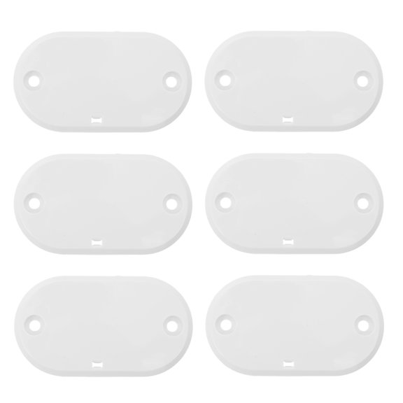 Amosfun 6Pcs White Plastic Thermostat Hole Cover Plates Durable Injection Molded Protector for Freezer Systems
