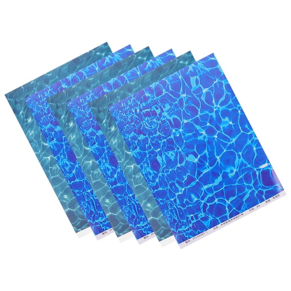 Amosfun 6Pcs Artificial Stream Water Pattern Paper for Model Scenery Projects