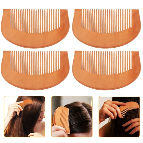 Amosfun 8 Pcs Rat Tail Comb Anti Static Wood Comb for Thick Hair Users Daily Use