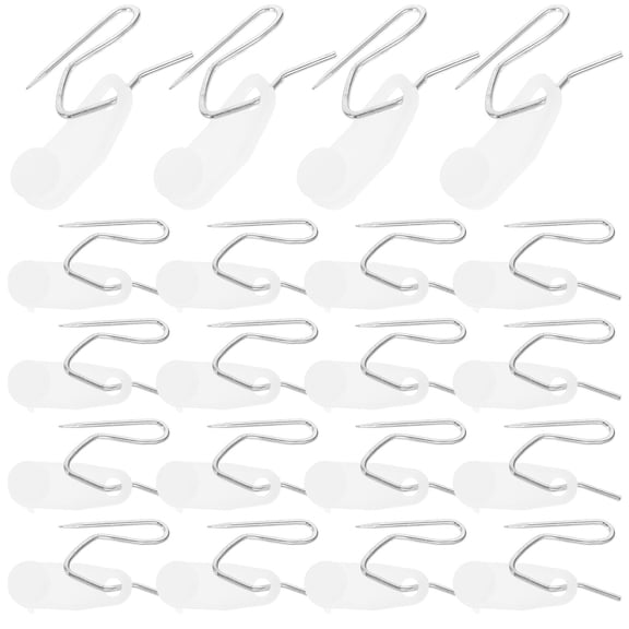 Amosfun 80Sets Replacement Shower Curtain Hooks Plastic Bathroom Drapery Pins Rust Resistant