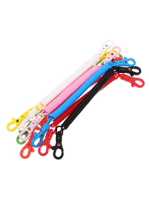 Assorted Color Spring Coil Keychain, Elastic and Durable, Ideal for Various Activities, Metal Clip