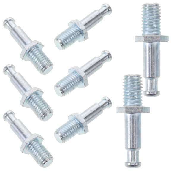 Amosfun 8Pcs Office Chair Casters Stem Plated Silver Metal Threaded Rod Smooth Rolling Replacement Parts