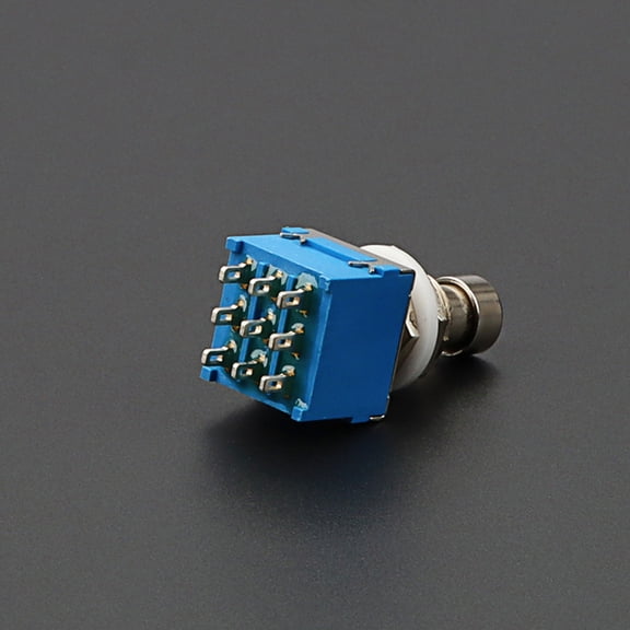 Amosfun Guitar Foot Switch Pedal 9 Pin Metal Blue Stomp Latching Compatible Controller