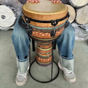 Amosfun Metal African Drum Rack Stand with Stable Support for Drum Practice, Performance, and Display