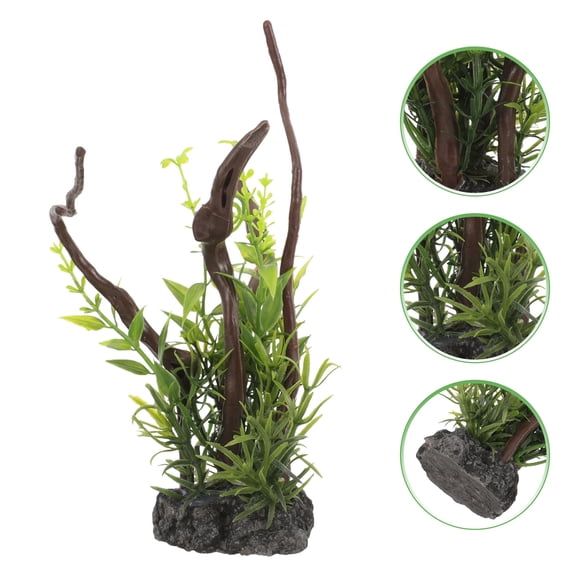 Amosfun Fish Tank Decoration Roots Aquarium Plants Tree Root Model Assorted Color 1Pack 7.1x6.3in