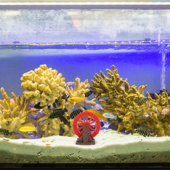 Amosfun Durable Plastic Waterwheel Aquarium Decoration Oxygen Supply