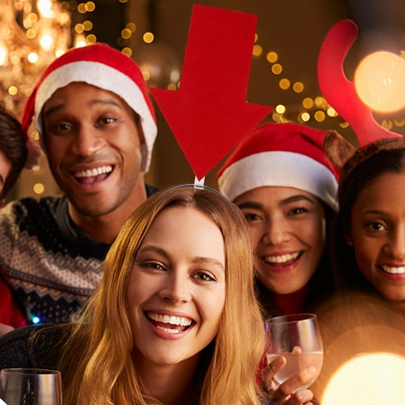 Amosfun 4Pcs Red Arrow Headband Party Hairband Funny Photo Booth Props Unique Headdress