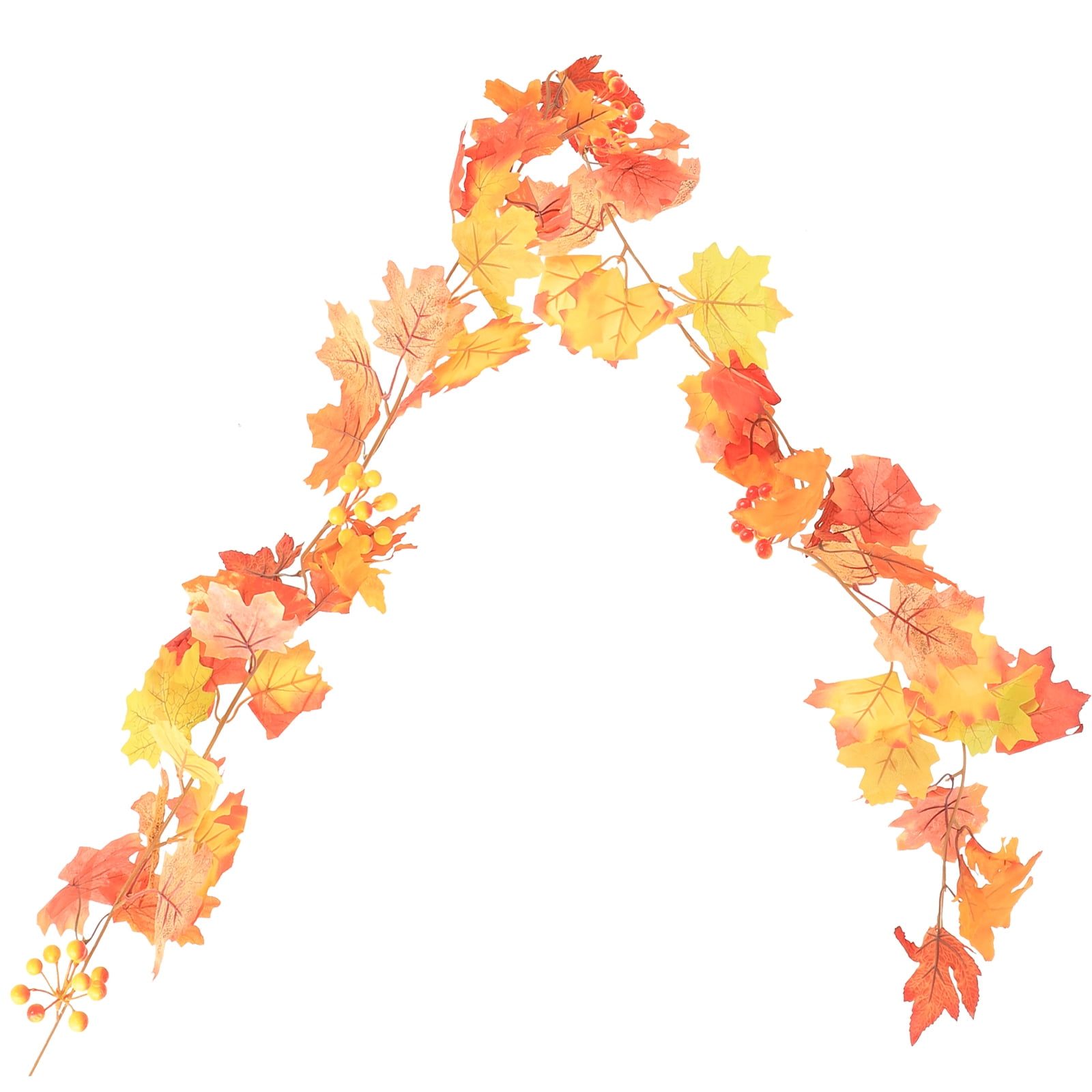 Amosfun Artificial Autumn Maple Leaves Vine Thanksgiving Halloween