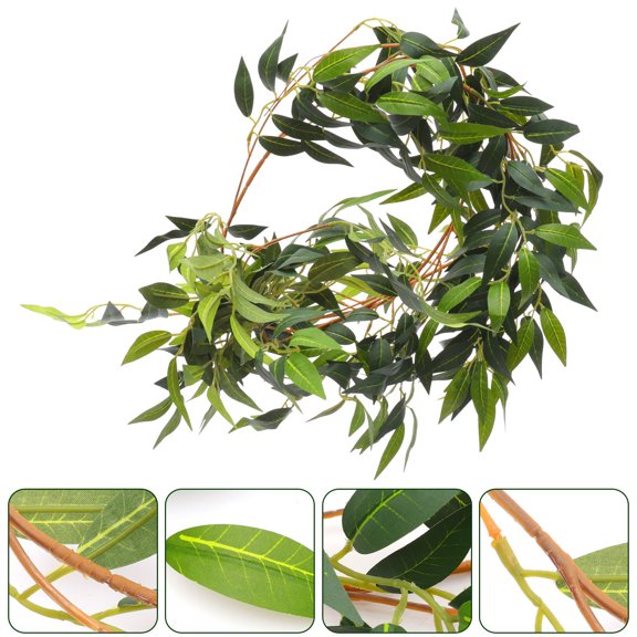 Amosfun Artificial Green Vine Gar for Christmas Party Decoration Indoor Outdoor