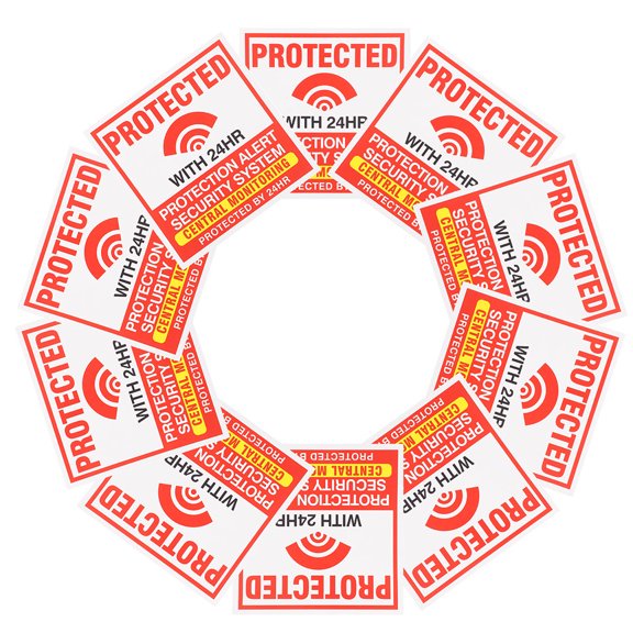 Amosfun Assorted Color Convenient Window Stickers Paper Material High Visibility Security Warning Signs