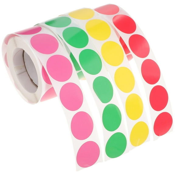 Amosfun Assorted Color Dot Stickers Adhesive Round Labels for Easy Paperwork Sorting and Labeling