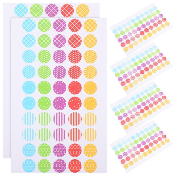 Amosfun Assorted Color Hole Reinforcement Labels for Punched Paper Strengthen and Decorate Pages