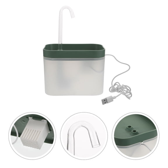 Amosfun Cat Drinking Station Multi-Color Plastic Continuous Water Flow Quiet Operation Large Capacity