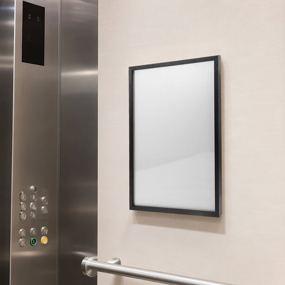 Amosfun Elevator Sign Frame, Black, Snap Open, Lightweight, Easy Wall Mount