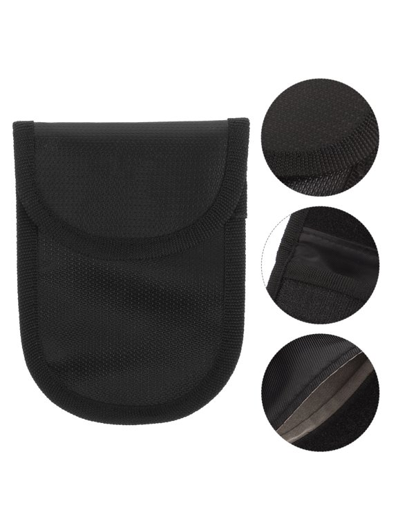 Multipurpose Rfid Key Pouch Black Fireproof and Wear-Resistant for Daily Use