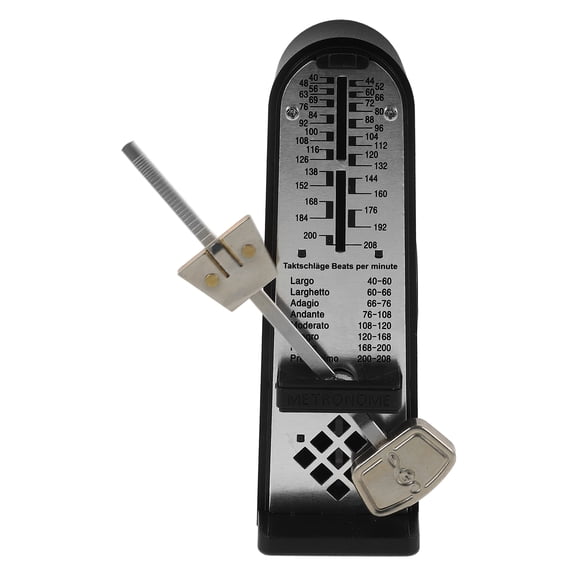 Amosfun Black Mechanical Metronome Portable Drum Practice Tool Versatile Musical Instrument Accessory