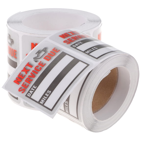 Amosfun Black Waterproof Service Due Sticker for Car Window Durable Adhesive Oil Change Label