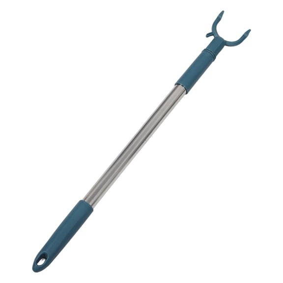 Amosfun Blue Stainless Steel Telescopic Clothes Drying Rod with Protective Plastic Head for Laundry Room