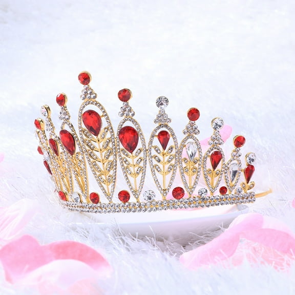 Amosfun Bride Tiara Multi Rhinestones Elegant Crown for Wedding Decoration
